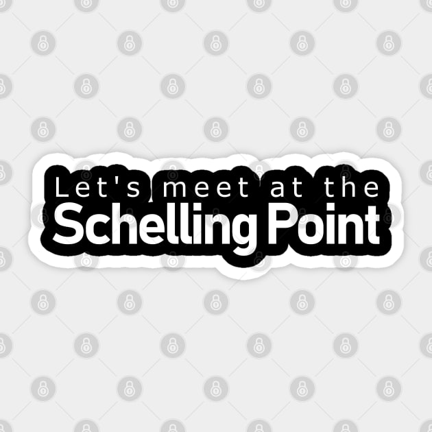 SCHELLING POINT: Game Theory, Math, Cooperation, Focal Point Sticker by Decamega